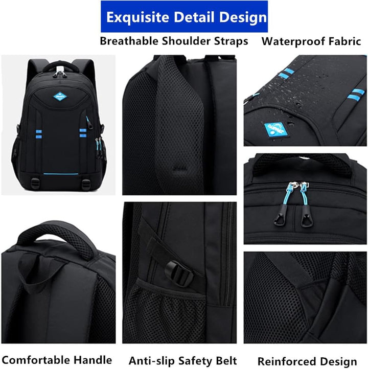 Stylish boys' multi-pocket wheeled school backpack. Durable, convertible trolley bag for books & travel gear.