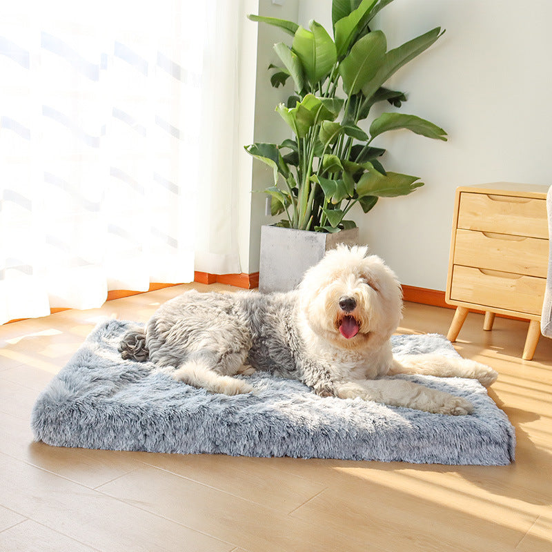 "Brown orthopaedic dog pillow for comfort, L-XXL sizes, offers optimal support and style in pet supplies."