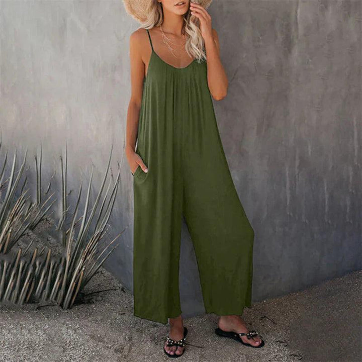 Women's Sleeveless Loose Pocket Jumpsuit