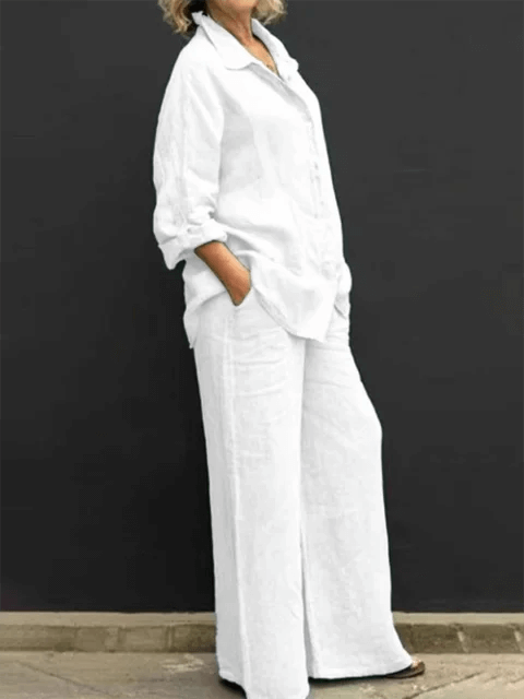 Women's Relaxed Shirt & Wide-Leg Trousers