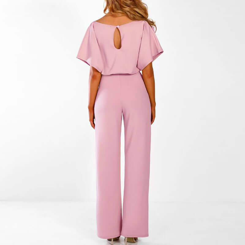 Elegant Women's Belted Jumpsuit