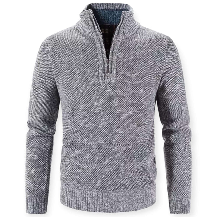 Men's Slim Fit Knitted Half-Zip Pullover