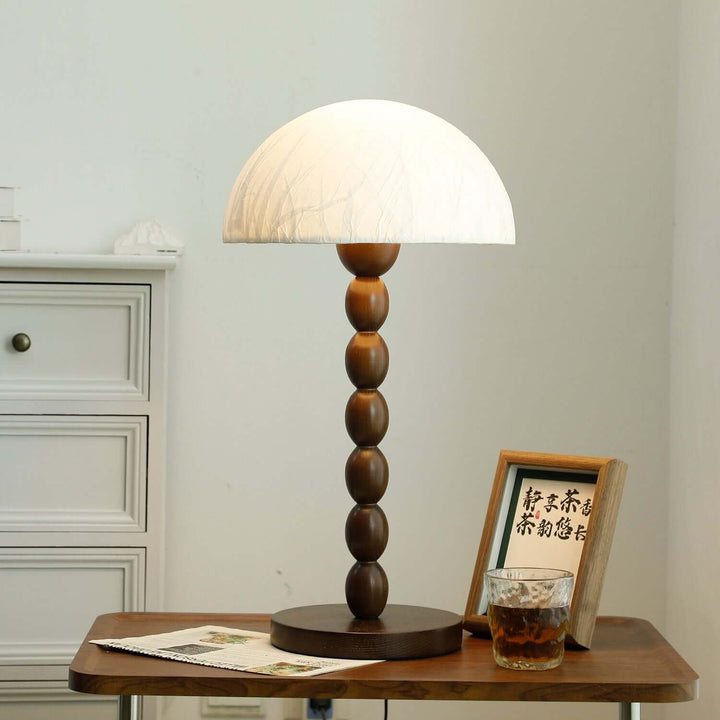 Wooden Table Lamp with Rice Paper Shade 30cm