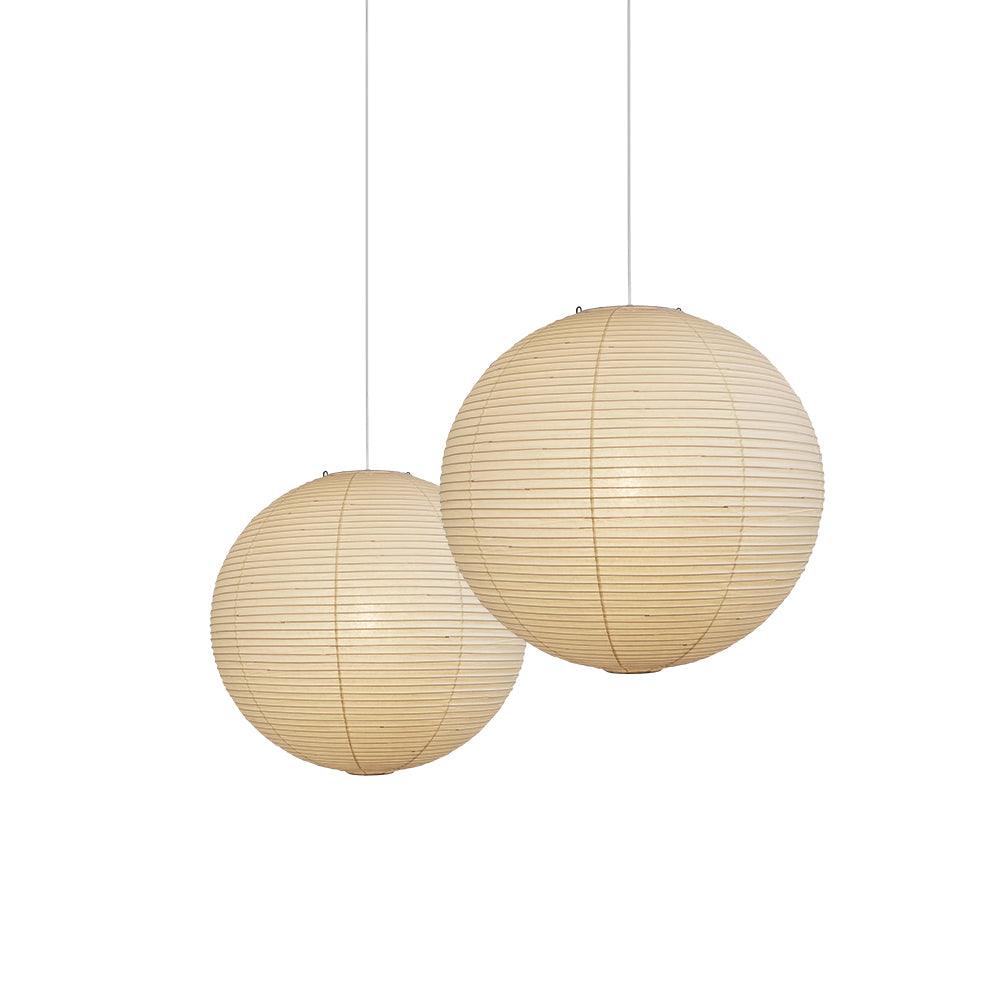 Japanese Cotton Paper Pendant Lamp with Steel Wire