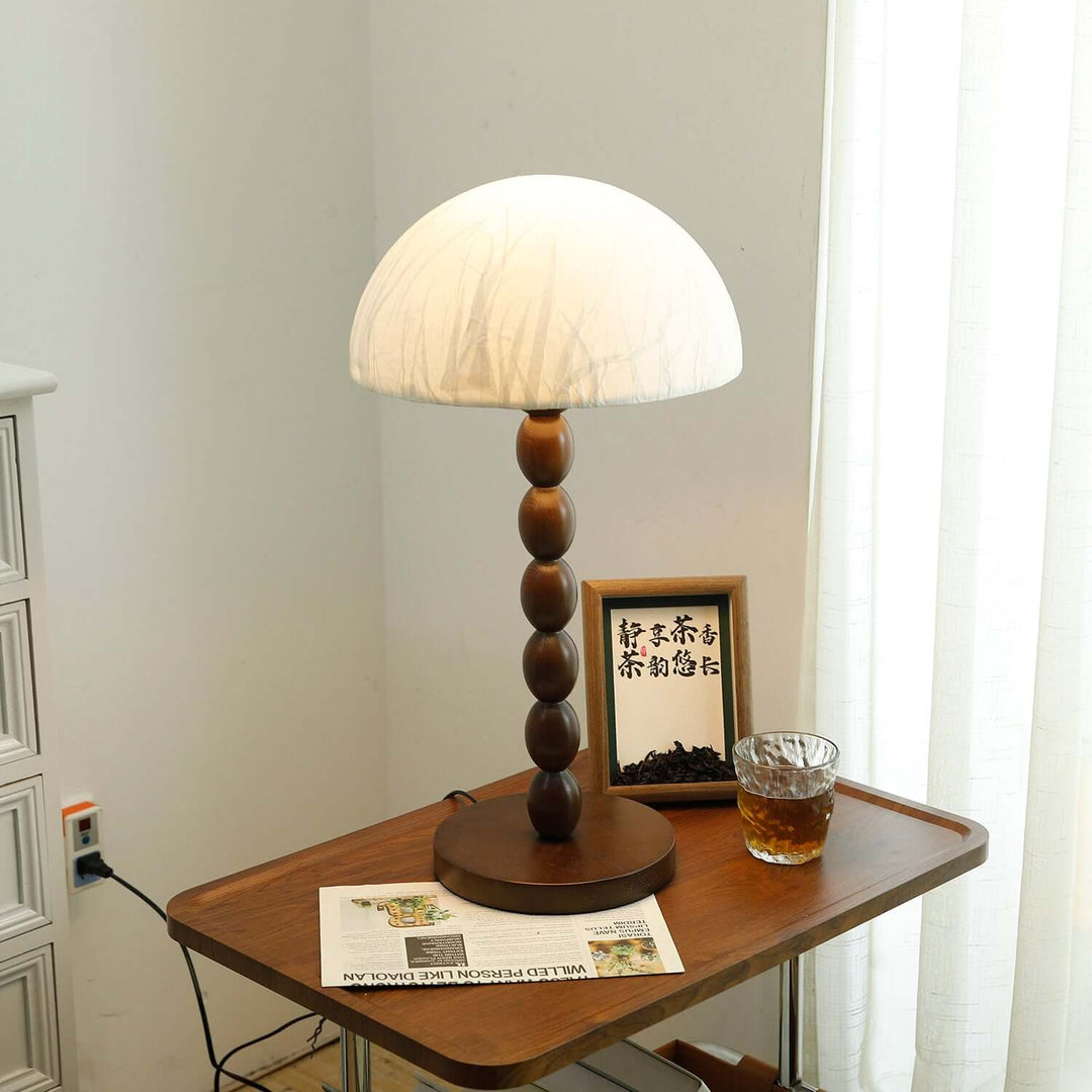 Wooden Table Lamp with Rice Paper Shade 30cm