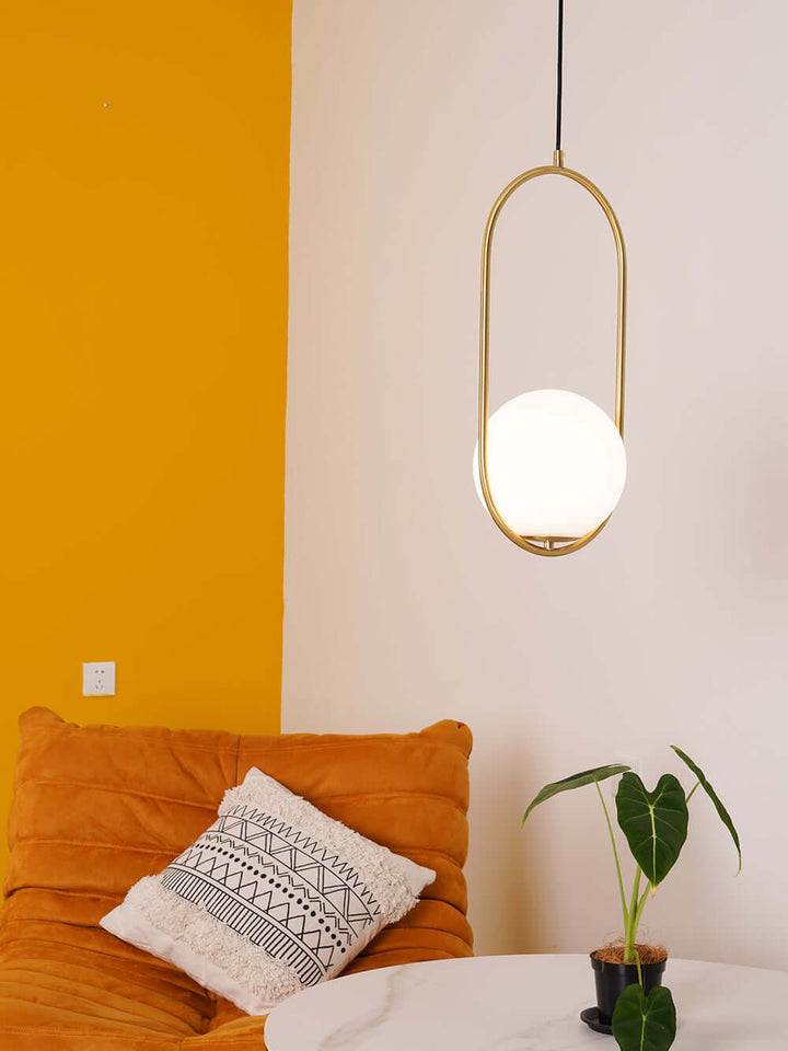 Modern Pendant Lamp with Metal & Glass