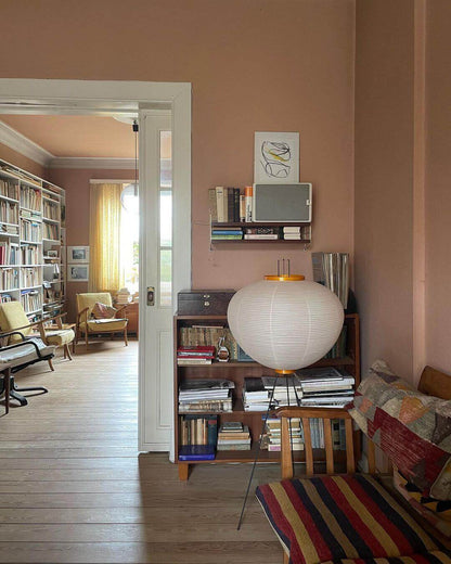 Elegant Paper Floor Lamp with Diffused Lighting
