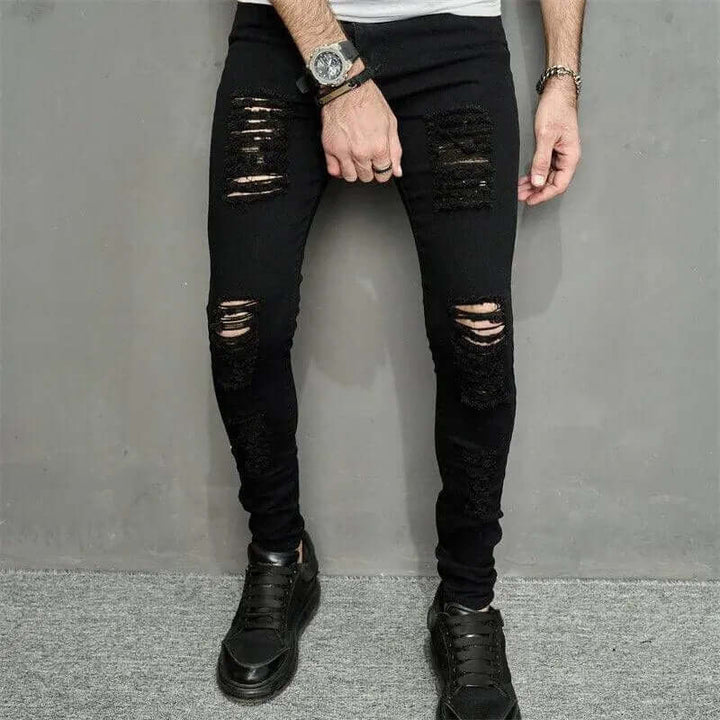 Men's Distressed Skinny Jeans