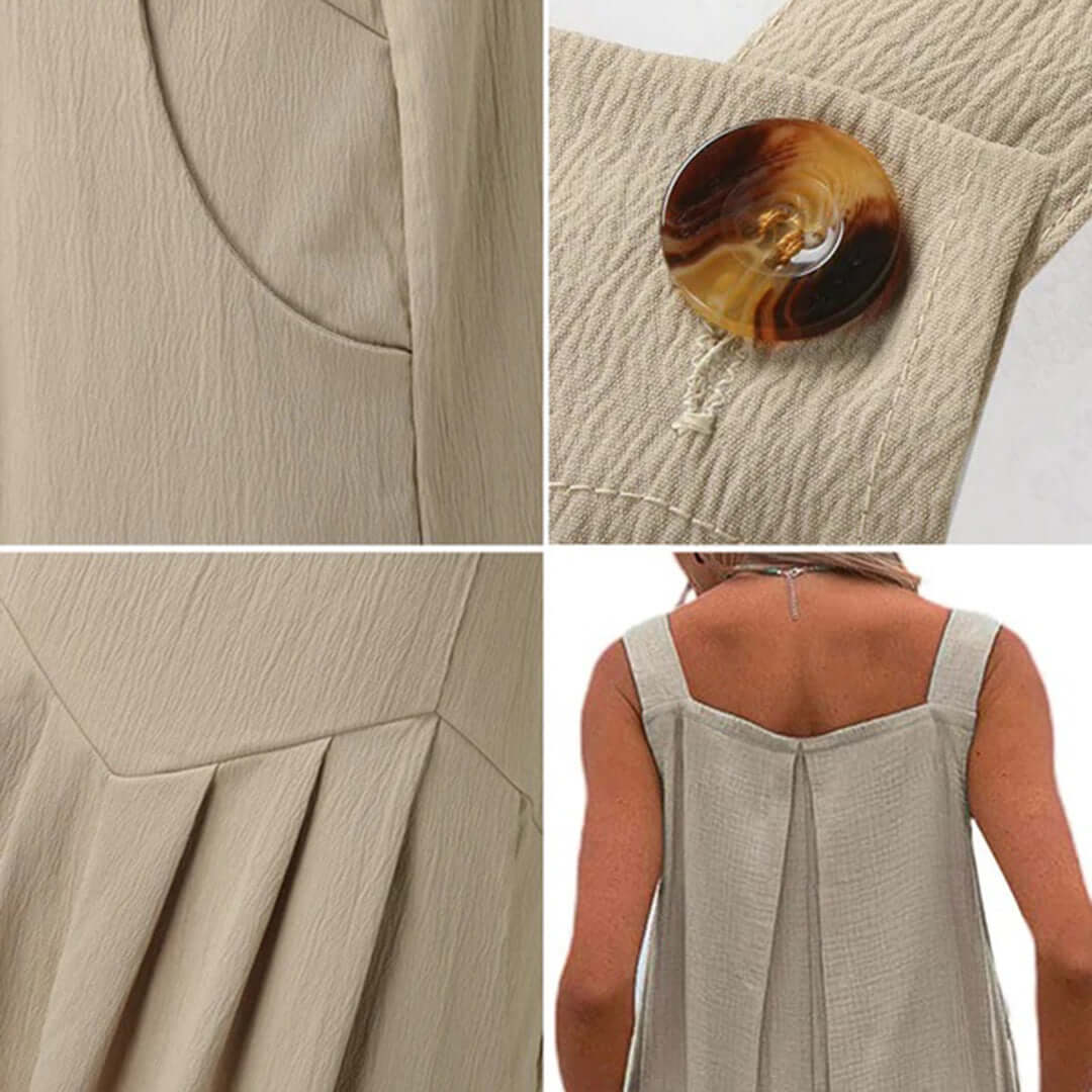 Women's Sleeveless Wide-Leg Jumpsuit