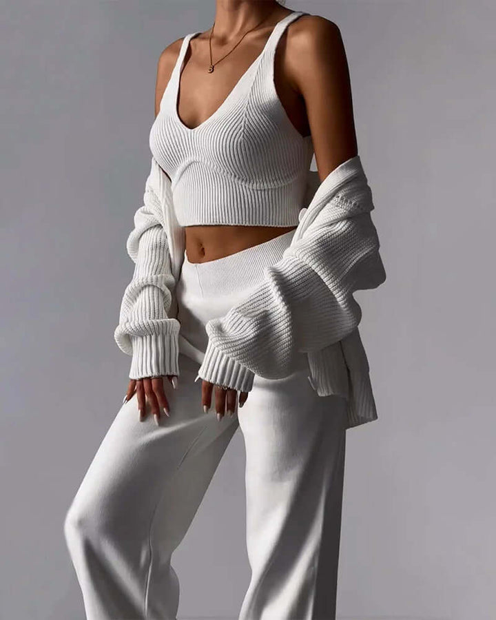 Women's 3-Piece Knitted Loungewear Set