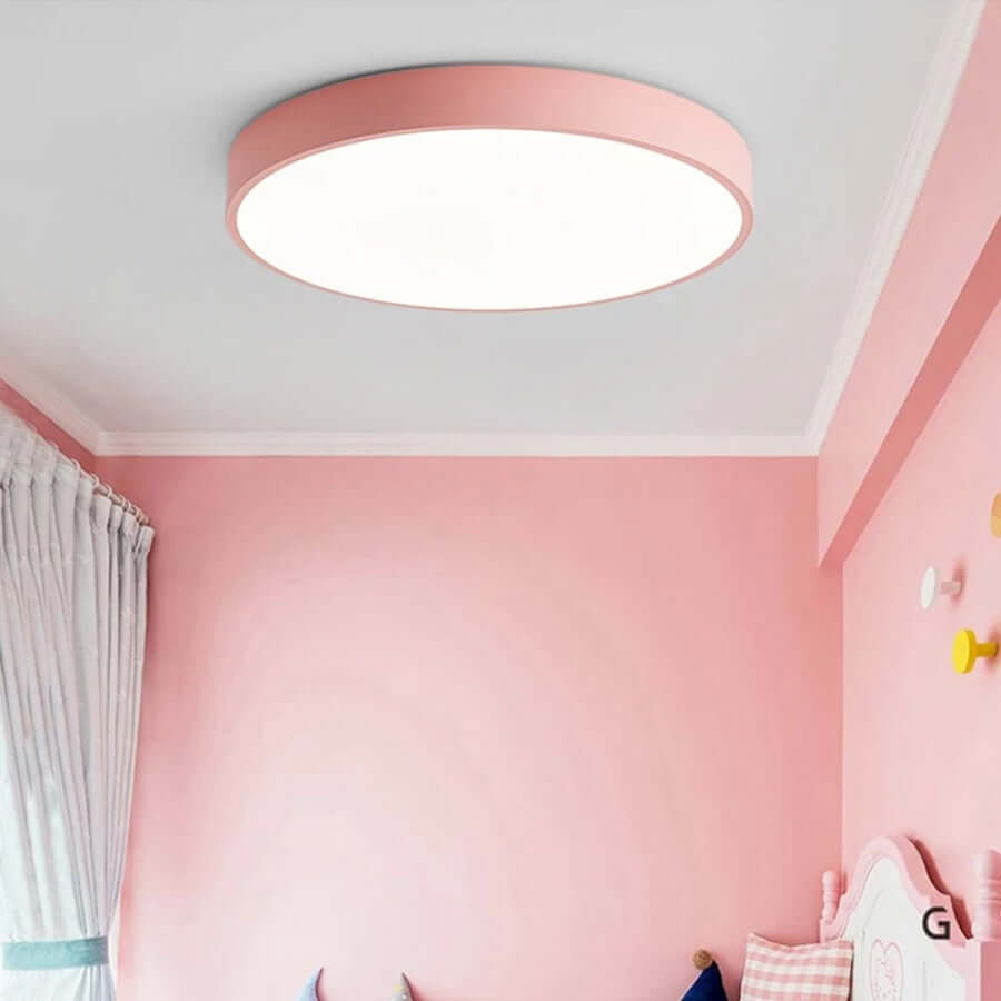 Modern Wooden Round LED Ceiling Light Fixture