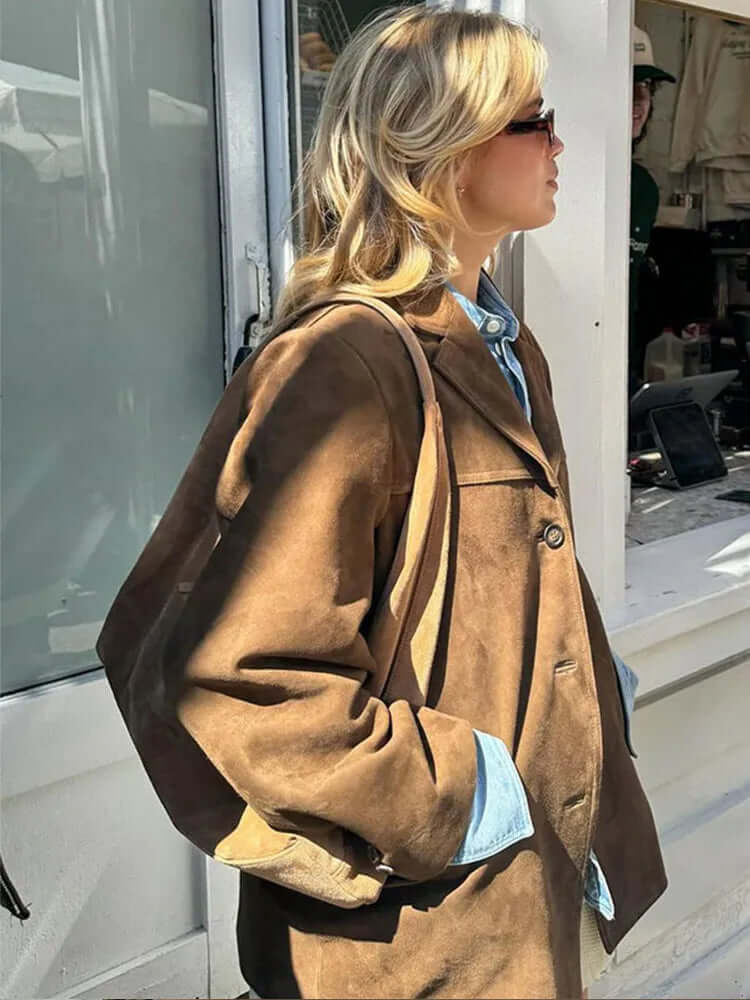 Suede Jacket Classic Brown Jacket