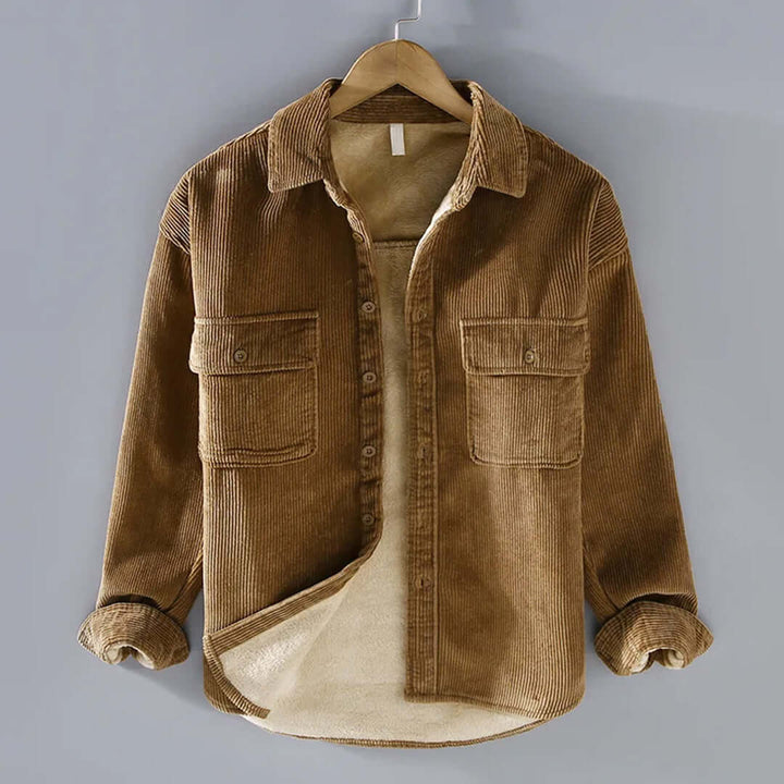 Men's corduroy sherpa-lined jacket