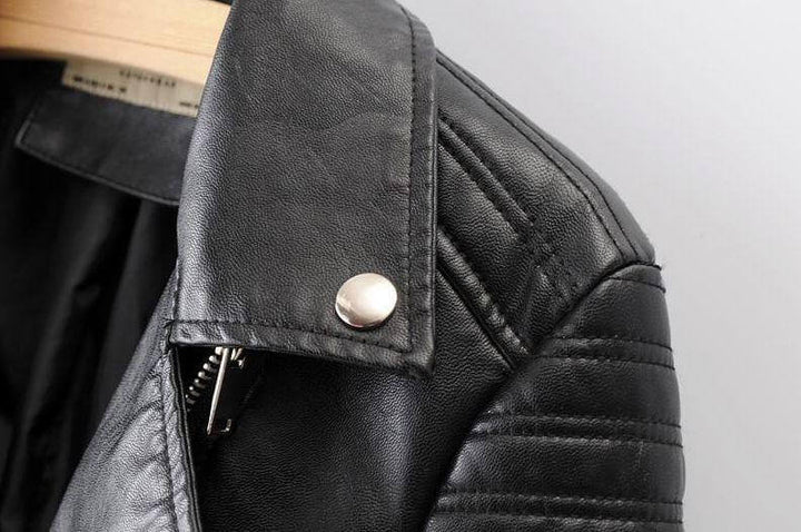 Women's Classic Leather Biker Jacket