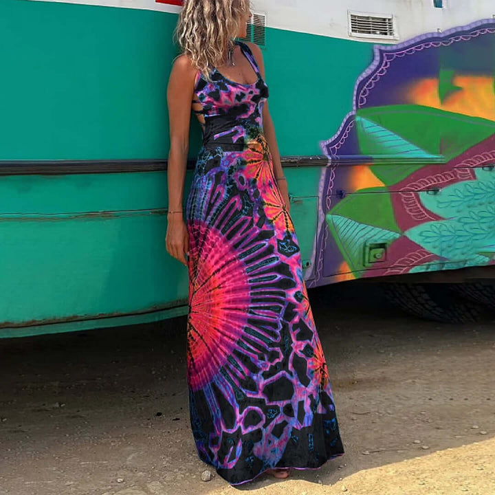 Boho Tie-Dye Maxi Dress