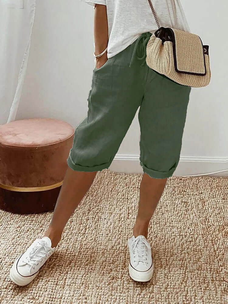 Women's Knee Length Drawstring Pants