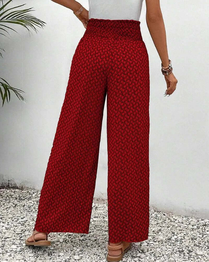 Women's Wide Leg Palazzo Trousers - Flowy & Lightweight