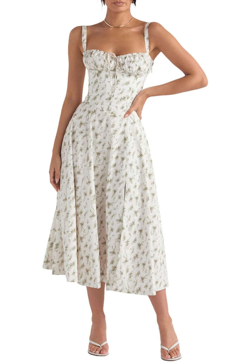 Printed Bustier Dress - Summer Dress