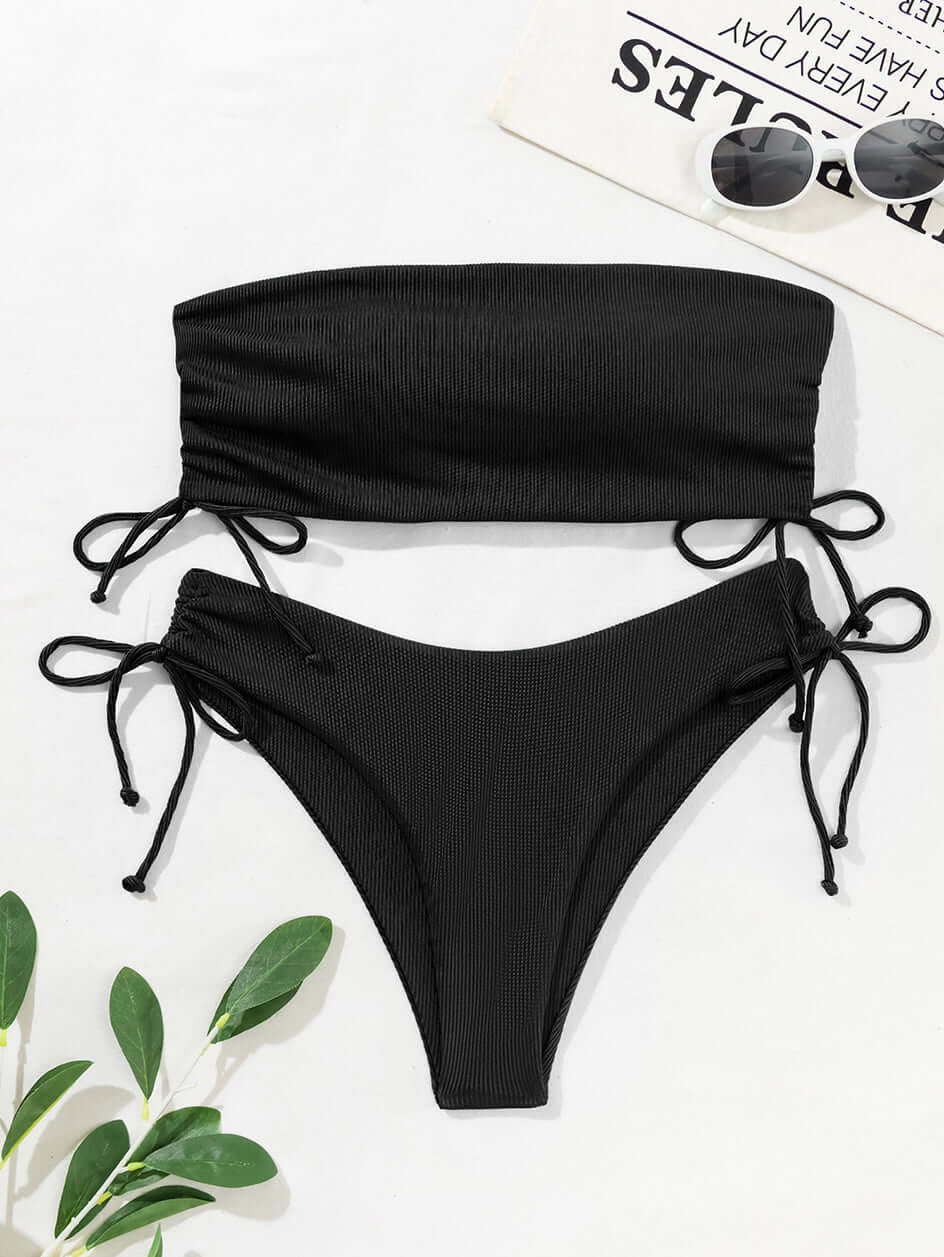 Women's Ribbed Strap Bikini Set