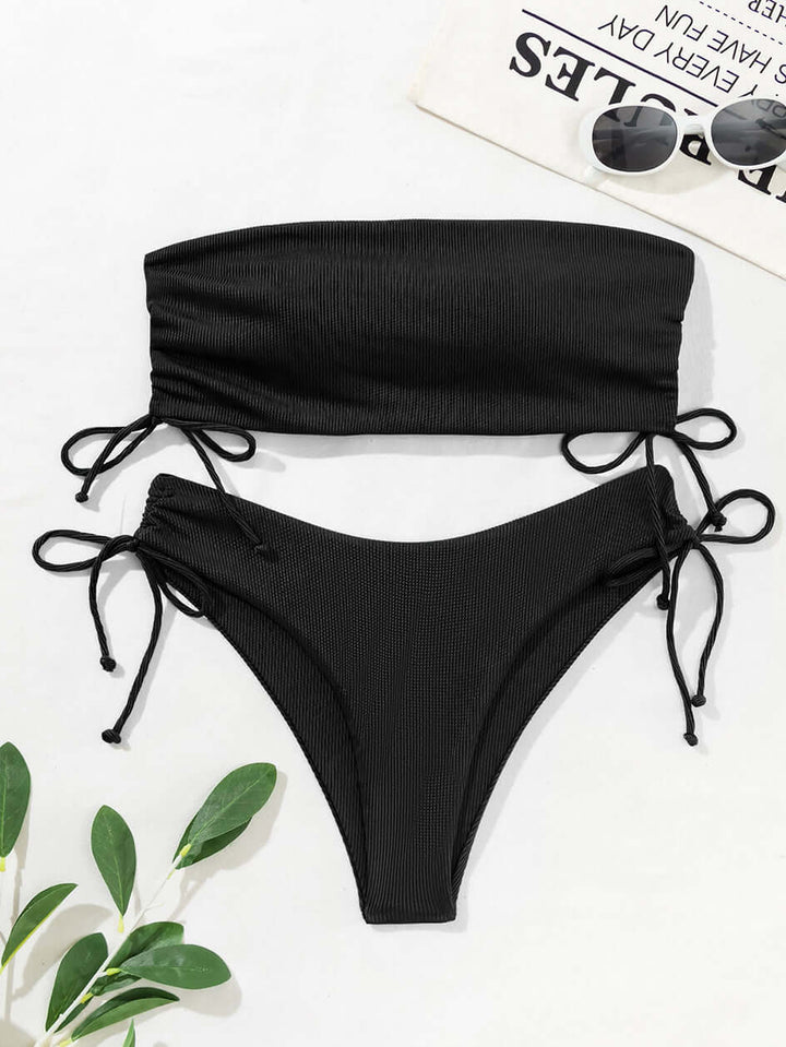 Women's Ribbed Strap Bikini Set
