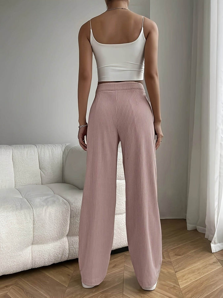 Women's Wide Leg Trousers - High Waist