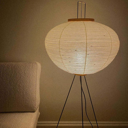 Elegant Paper Floor Lamp with Diffused Lighting