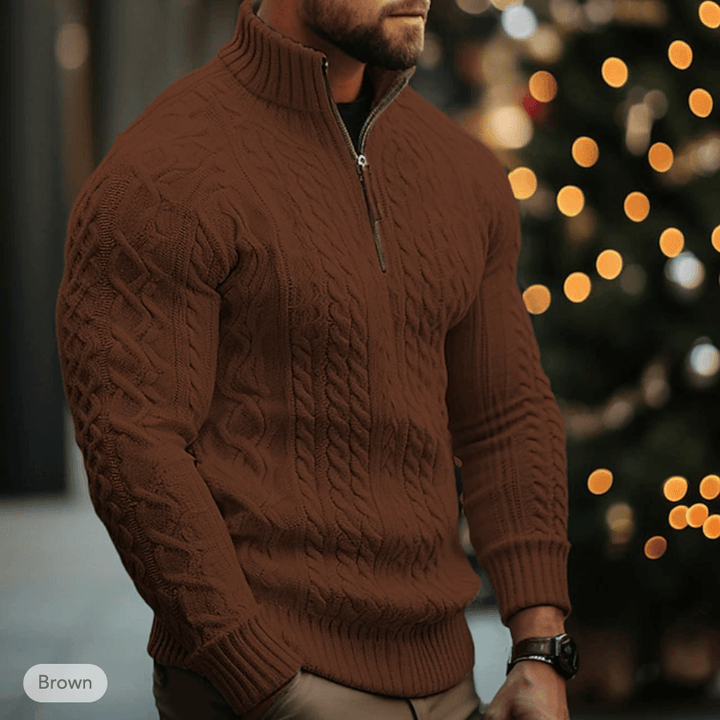 Men's Cotton Blend Zip Pullover