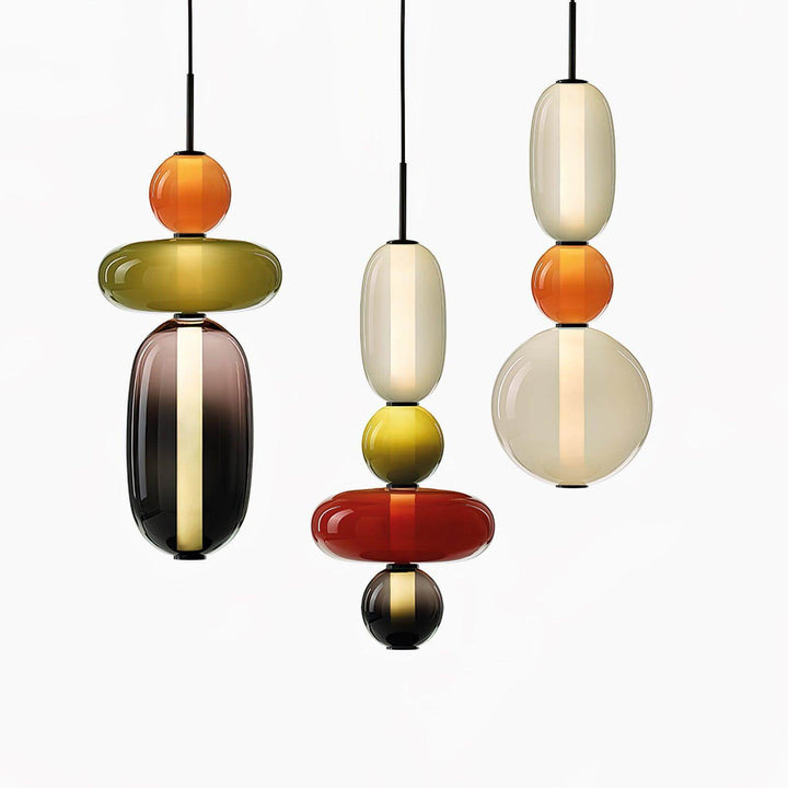 Colorful Glass Pendant Light - Modern Hanging Lamp