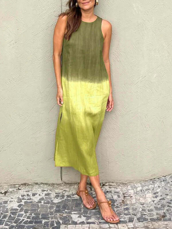 Ombre Print Summer Dress