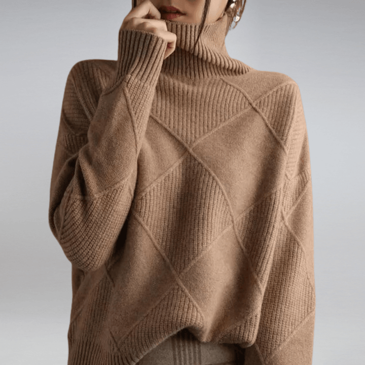 Cashmere Turtleneck Relaxed Fit Sweater
