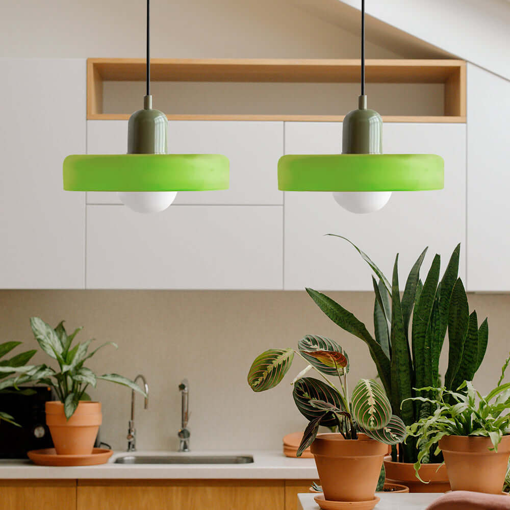 2 Heads Modern Glass Pendant Light