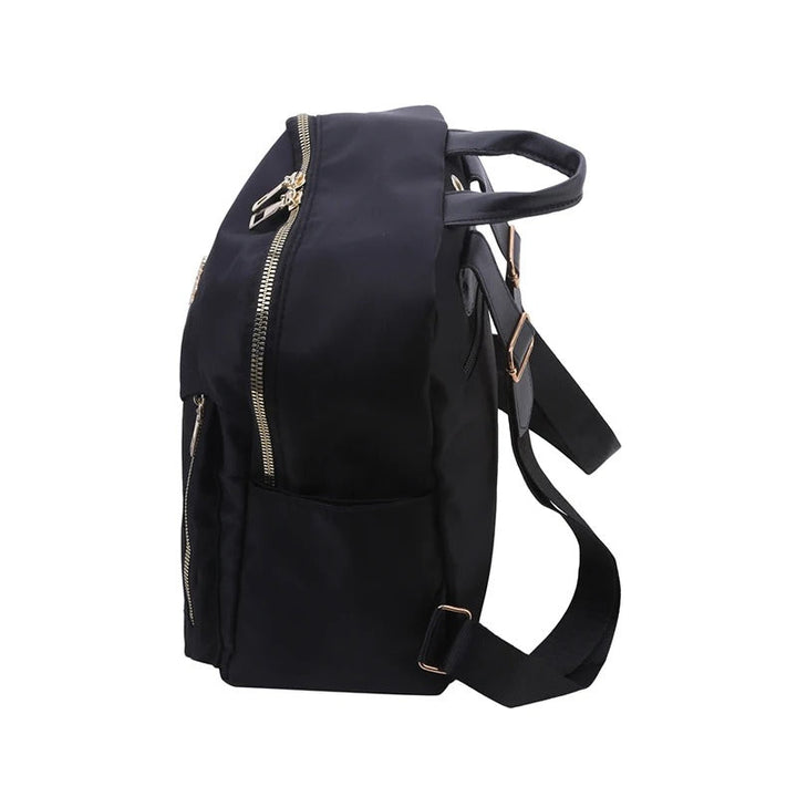 Organizational women's travel backpack in chic PU leather, perfect for daily carry & weekend adventures.