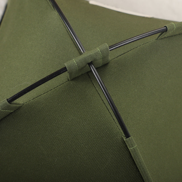 Chic semi-enclosed Tail-Trooper Cat Tent Bed in Army Green, offering cozy comfort for pets indoors or outdoors.