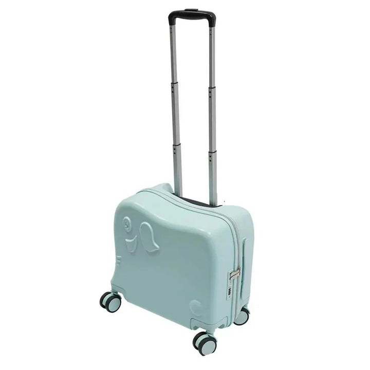Adorable elephant rolling suitcase for kids, durable and fun children's luggage for travel.