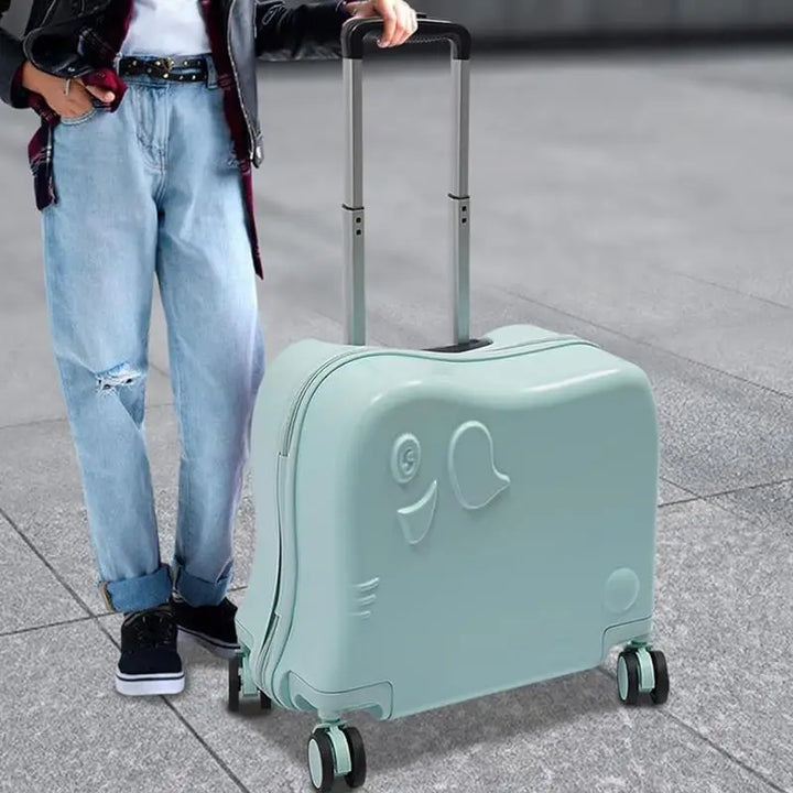 Kids travel gear: small, durable elephant rolling suitcase for boys & girls.
