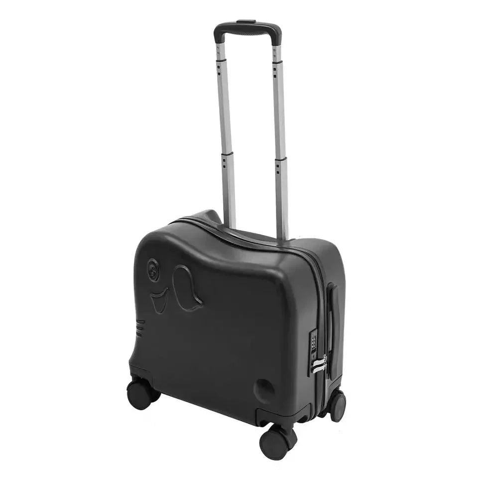 Cartoon elephant rolling suitcase, durable children's luggage for easy & fun travel.