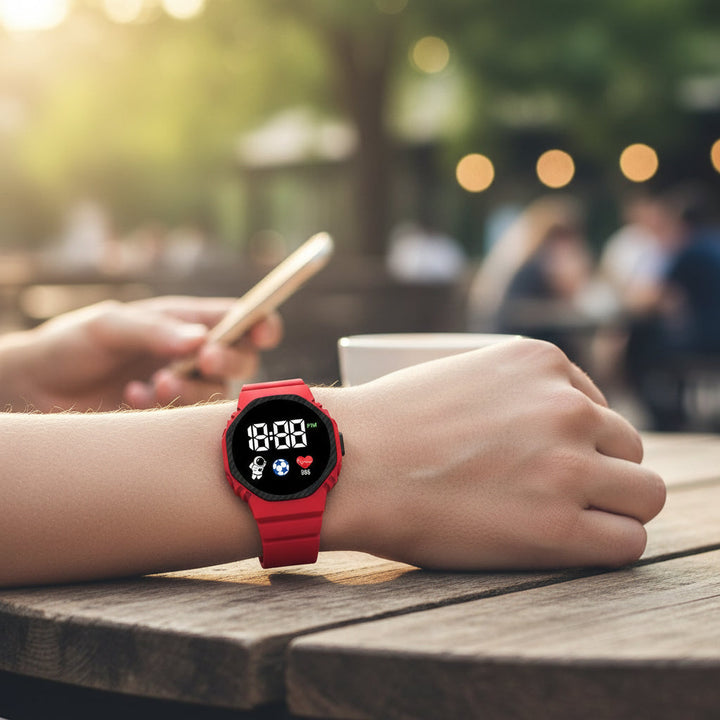 Children's Adventure LED Sports Watch, waterproof & durable, perfect for boys & girls learning time.