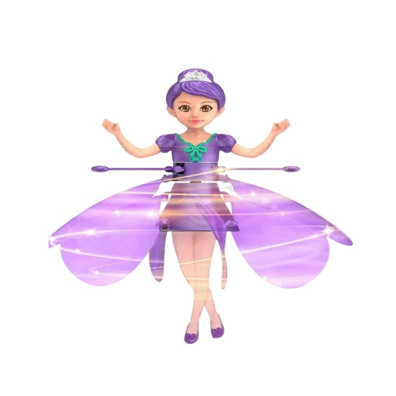 Kids' flying drone toy featuring bright LED lights, perfect for indoor & outdoor magic playtime.