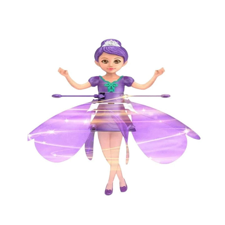 Kids' flying drone toy featuring bright LED lights, perfect for indoor & outdoor magic playtime.
