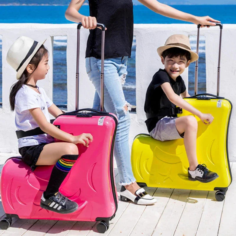 Children's Milan ride-on suitcase for fun travel. Kids' luggage with wheels, perfect for airport rides.