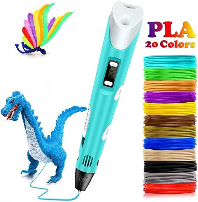 Children using a colorful 3D printing pen to create vibrant, eco-friendly designs, ideal for artistic projects.