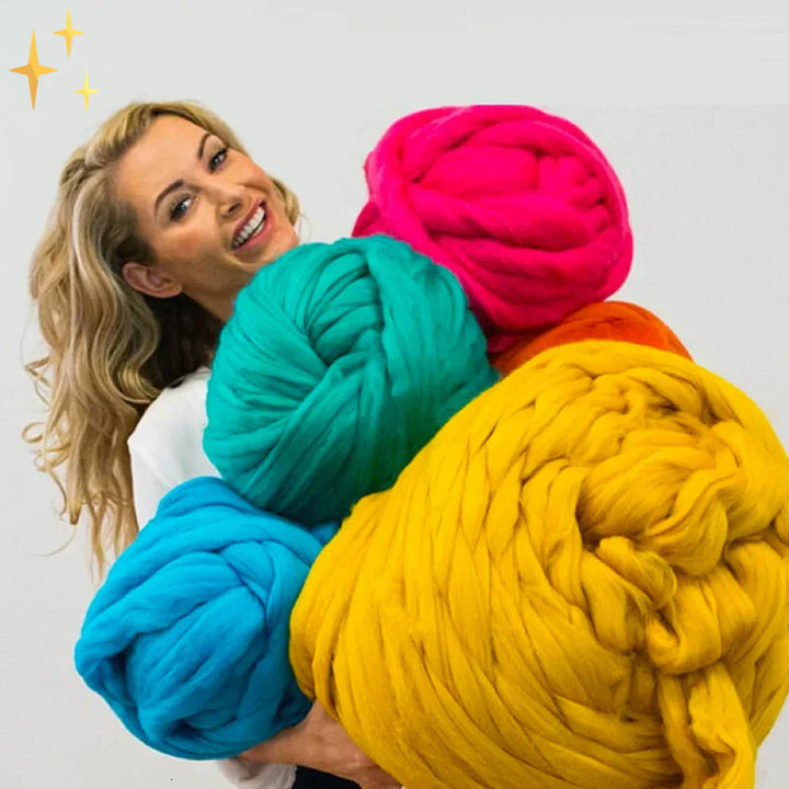 Soft blanket yarn (XL 2.2 lb) for luxurious knitting & crochet home decor items.