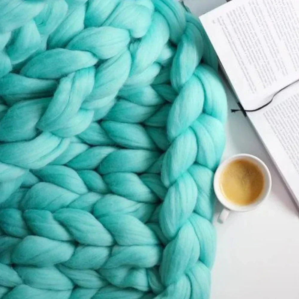 Premium LuxeWool chunky yarn for quick DIY home decor projects & handmade gifts.