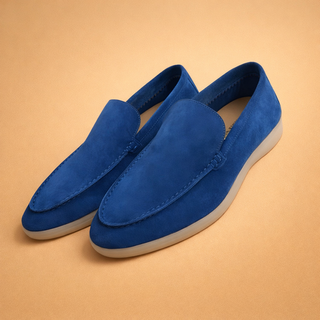 Men's classic penny loafers, black slip-on style, perfect for casual or dressy looks.