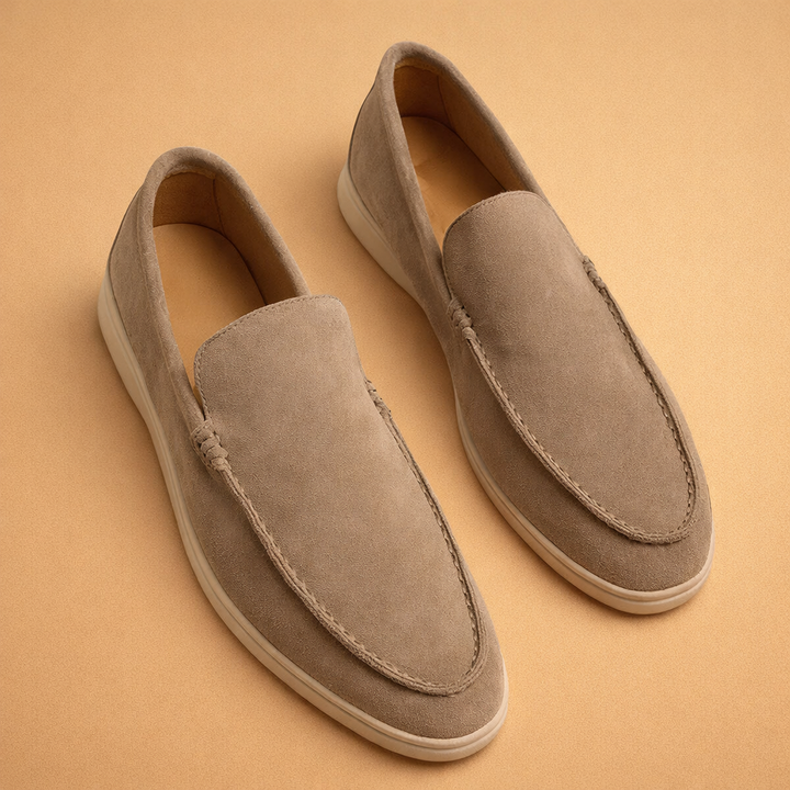 Classic black men's penny loafers, sophisticated slip-on dress shoes for modern men.