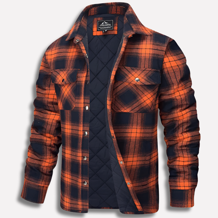 Everyday men's checked shirt, a comfortable long-sleeve button-down with classic plaid pattern.