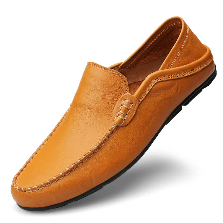 Men's formal slip-on moccasin loafers. Smart classic design, perfect for professional office & business casual style.