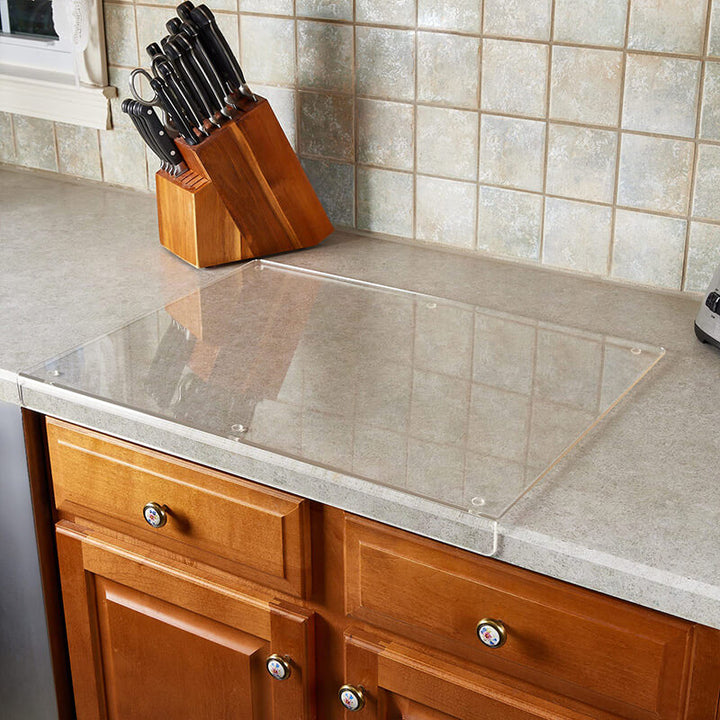Essential non-slip acrylic cutting board for all kitchen food prep needs. Durable, hygienic, and easy to clean.
