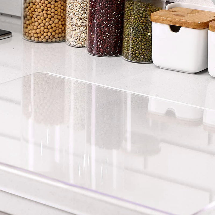 High-quality non-slip acrylic cutting board. Transparent, hygienic, durable, and perfect for kitchen food prep & chopping.