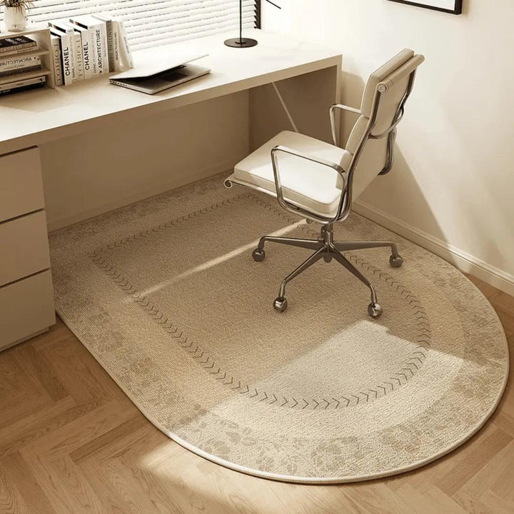 Clear office chair mat protects hard floors from castor damage, ensuring smooth chair movement.